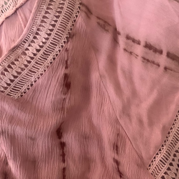 By Together Boho Crinkle Top Tie Dye Terracotta Rose Size Large - Picture 5 of 7